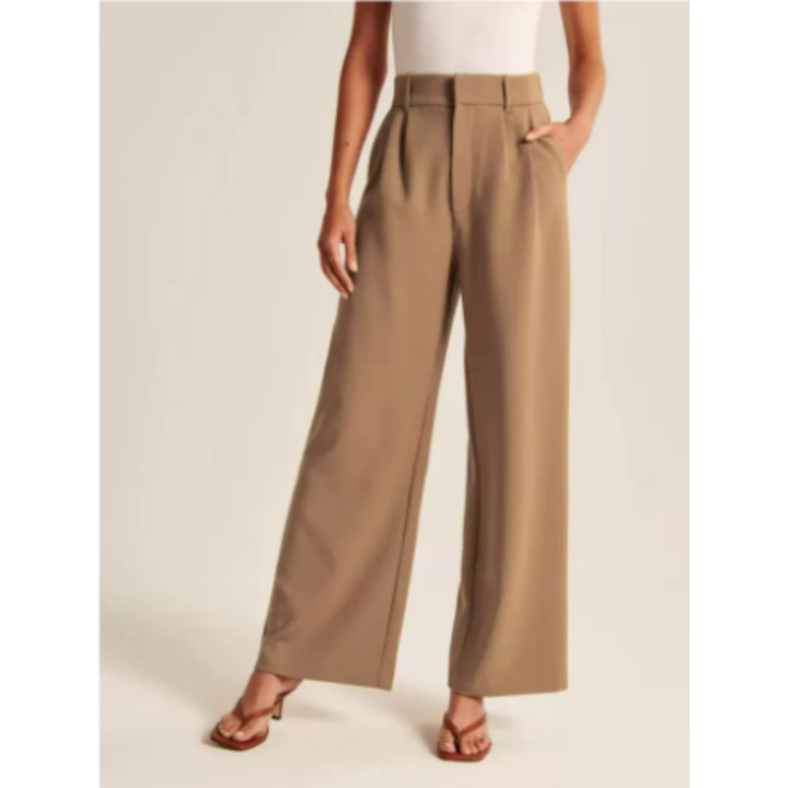 Damen Weite Beine Hosen | Hohe Taille