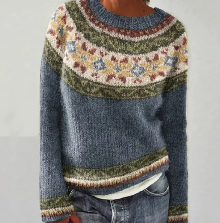 Waltraud - Bequemer Damen-Wollpullover für den Winter