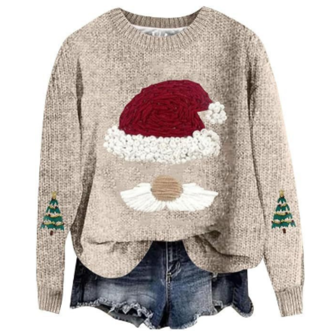 Damen Langarm Weihnachten Pullover | Rundhalsausschnitt