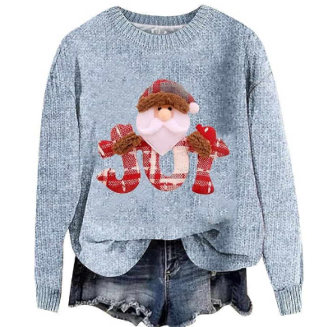 Damen Langarm Weihnachten Pullover | Rundhalsausschnitt