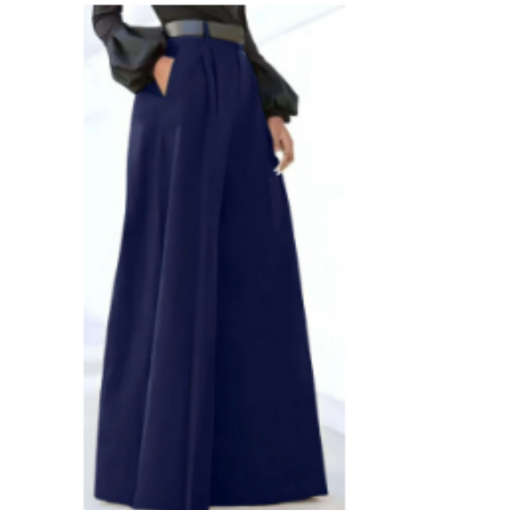 Malachia | Solide Farbe Weites Bein Damen Hosen