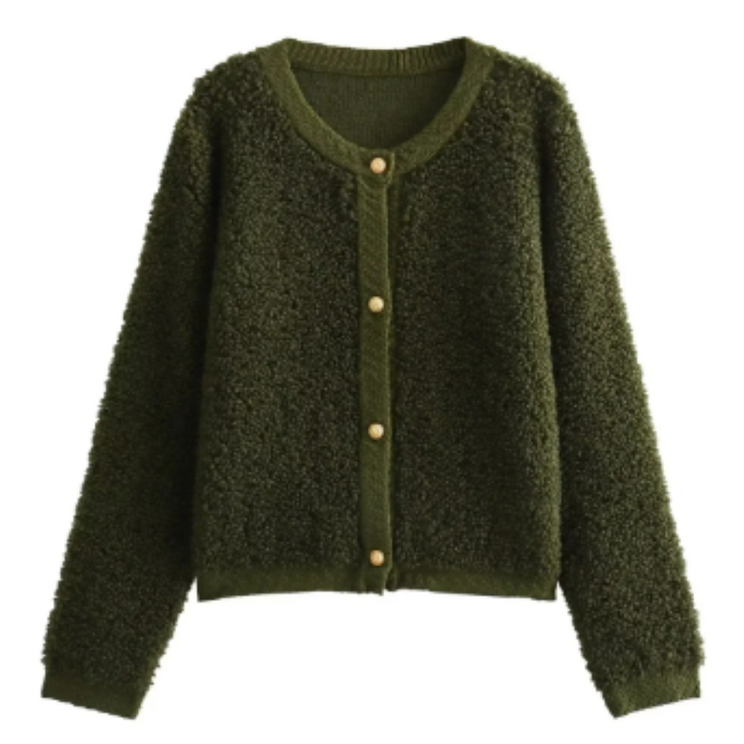 Kerstinin | Damen Teddy Strickjacke