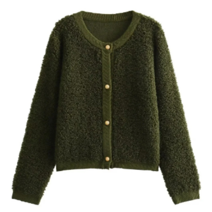 Kerstinin | Damen Teddy Strickjacke