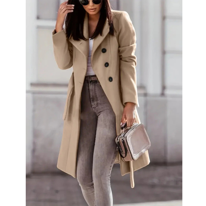 Rookie | Damen Lange Warme Trench Mantel | Winter