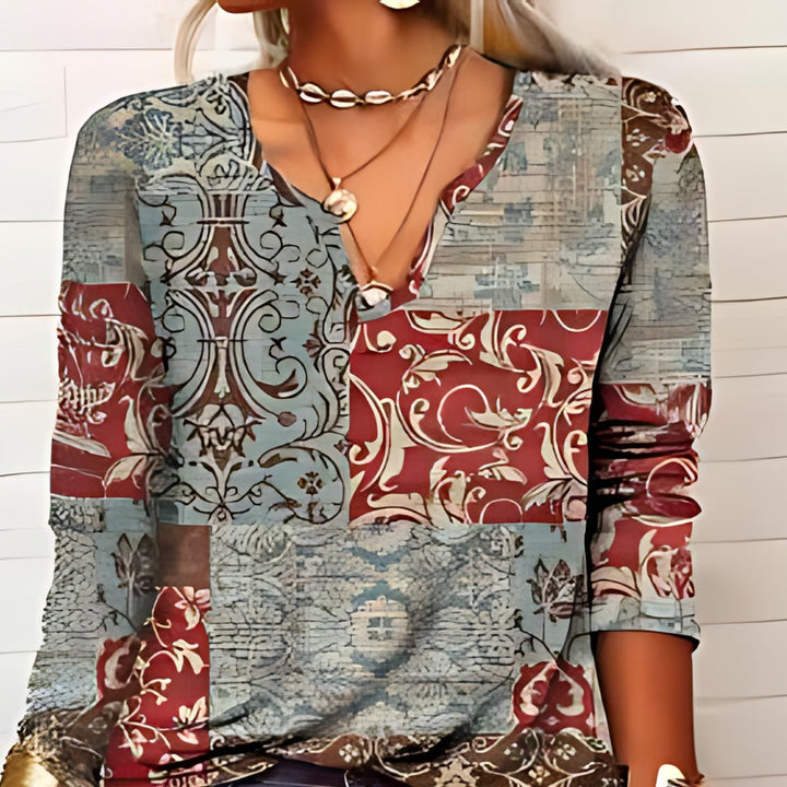Christanin | Damen Bequeme Bluse | Jahrgang