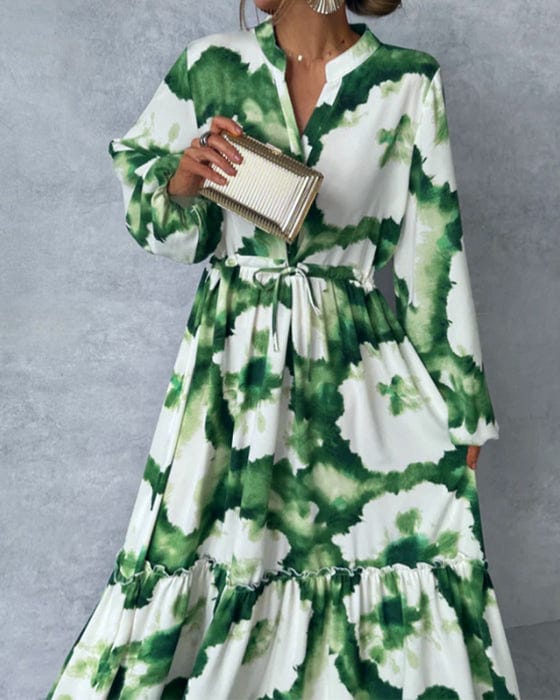 EVERLYN - Abstraktes Maxikleid