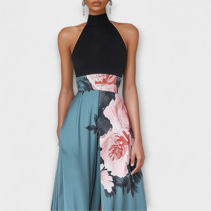 Natalie - Florales A-Linien Maxikleid
