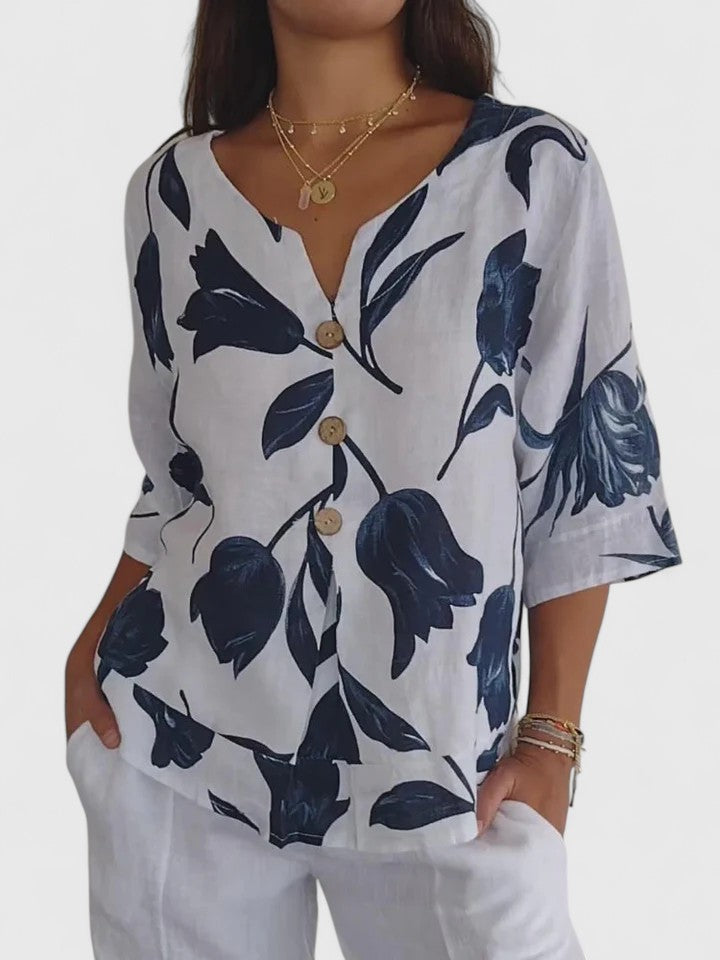 Laura | Bequeme V-Ausschnitt-Bluse
