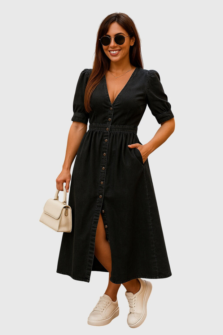 Jacqueline™ | Elegantes Denim-Kleid