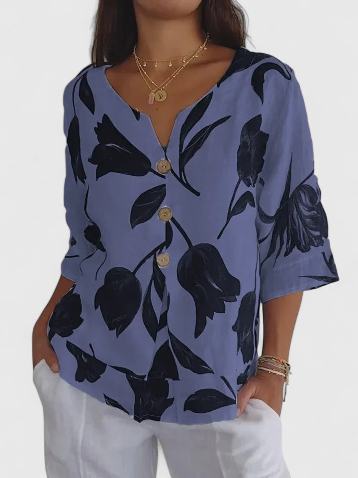Laura | Bequeme V-Ausschnitt-Bluse