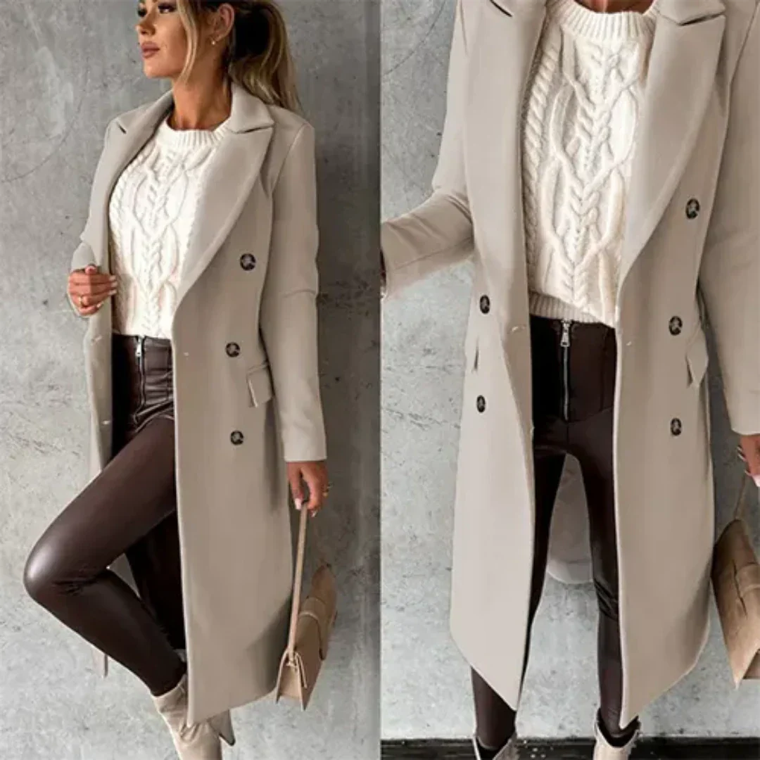 Tildarlin | Damen Warme Trench Mantel | Winter