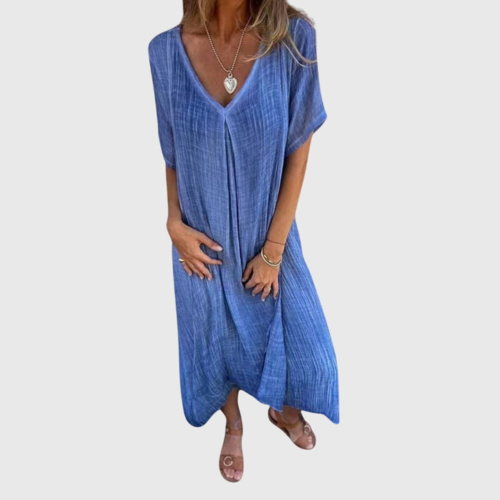Fiona™ – Elegantes leichtes V-Ausschnittkleid