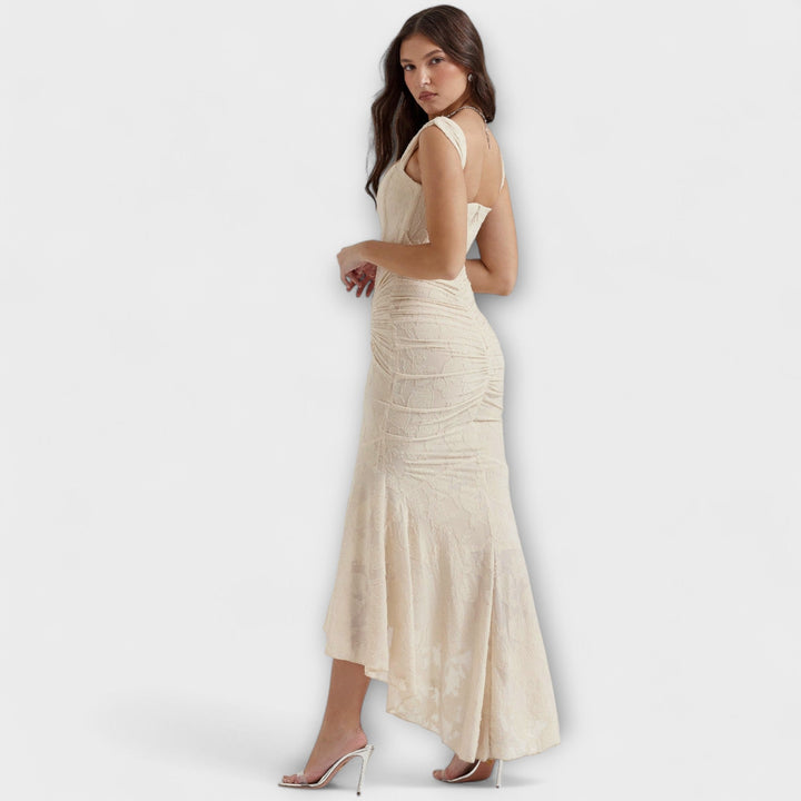 Renske - Langes Kleid mit Eleganten und Raffinierten Korsett