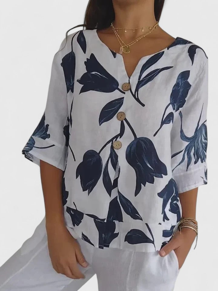 Laura | Bequeme V-Ausschnitt-Bluse
