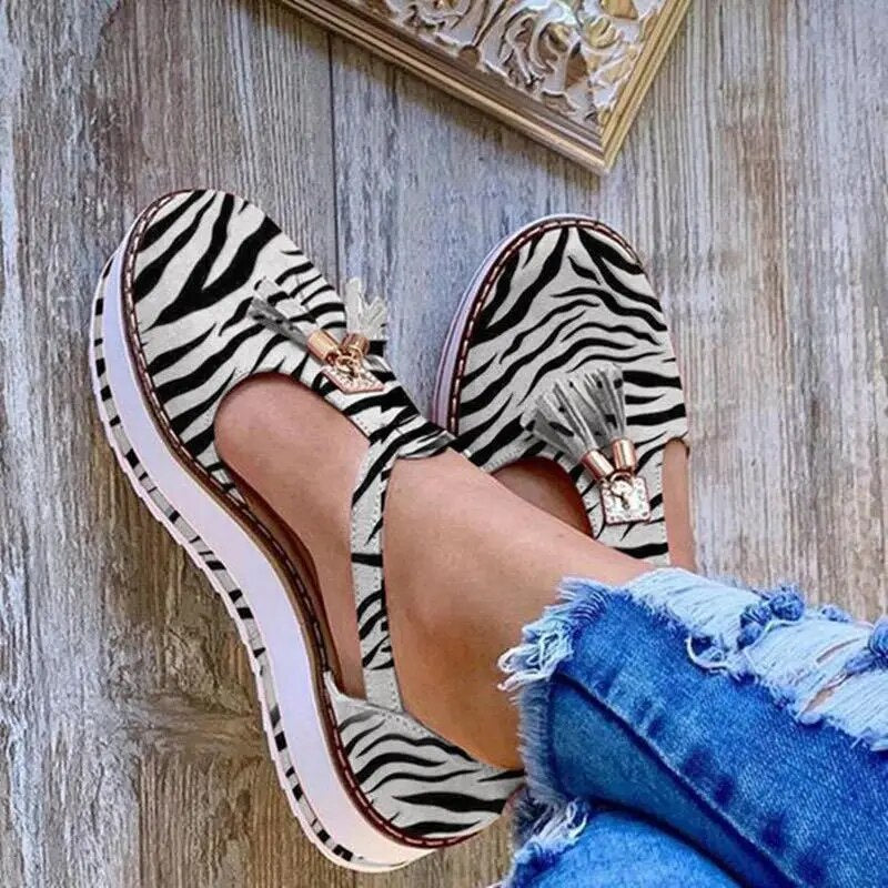 Vella - Quasten Plattform Ballerinas