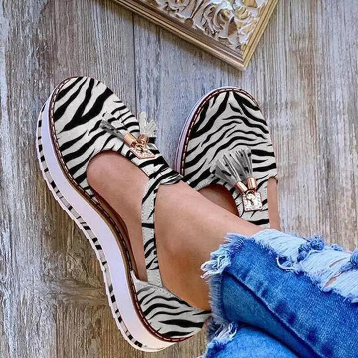 Vella - Quasten Plattform Ballerinas