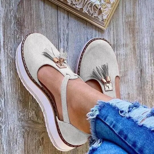 Vella - Quasten Plattform Ballerinas