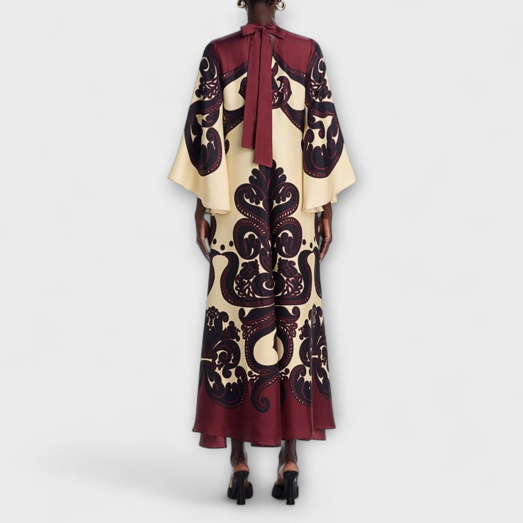 Lucy - Atemberaubendes Grenadilla-Print Maxikleid für mühelose Eleganz