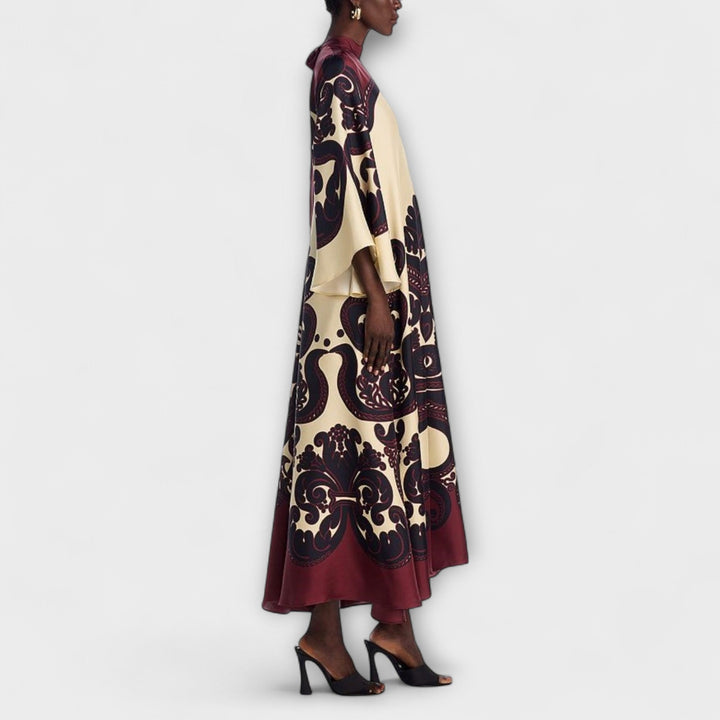 Lucy - Atemberaubendes Grenadilla-Print Maxikleid für mühelose Eleganz