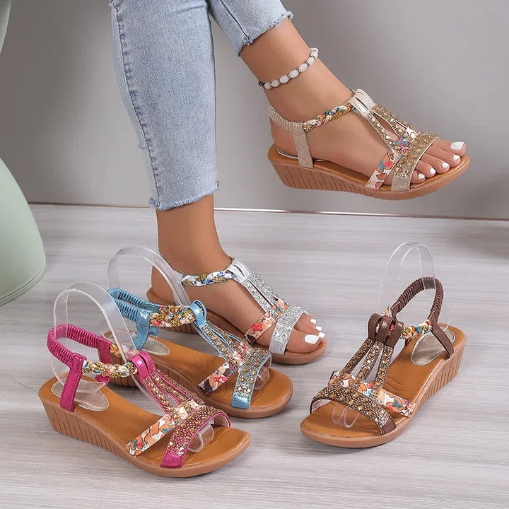 Nellie - Verzierte Komfortsandalen