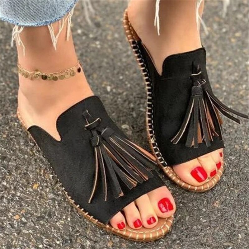 Zamara - Boho Quasten Sandalen