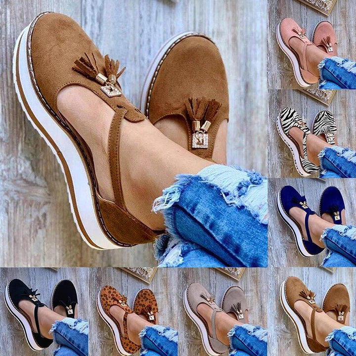 Vella - Quasten Plattform Ballerinas