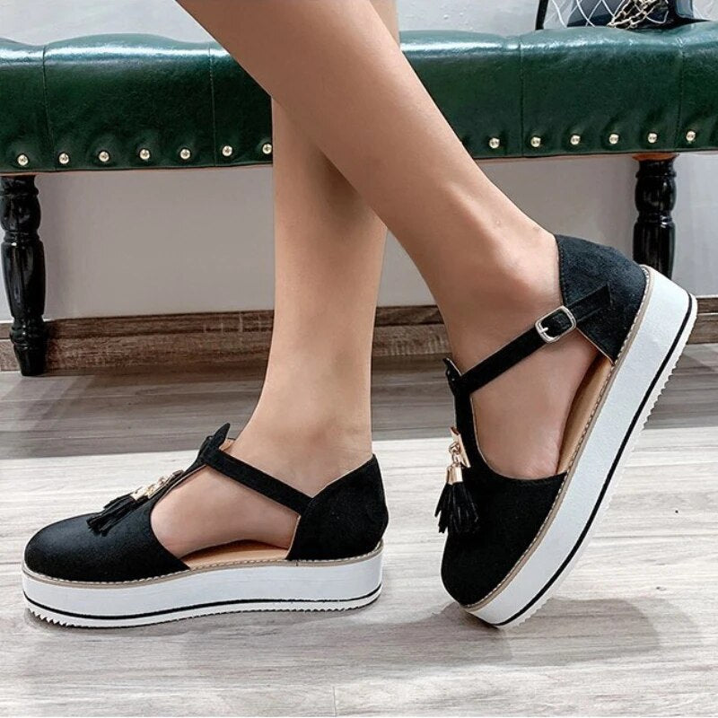 Vella - Quasten Plattform Ballerinas