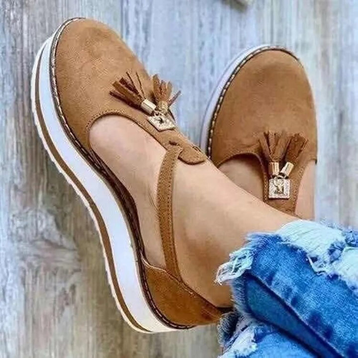 Vella - Quasten Plattform Ballerinas