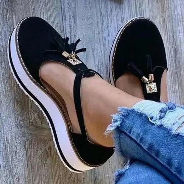 Vella - Quasten Plattform Ballerinas