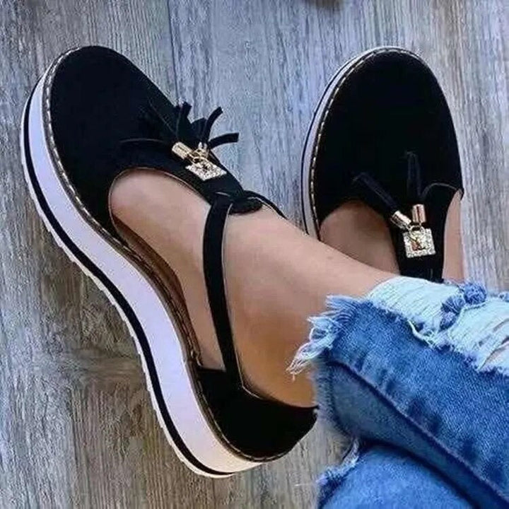 Vella - Quasten Plattform Ballerinas