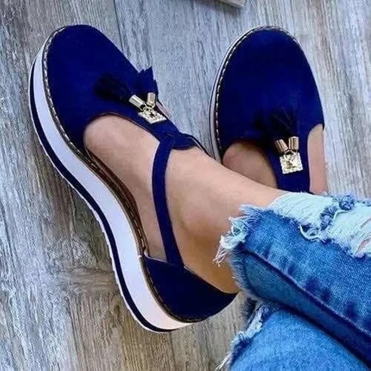 Vella - Quasten Plattform Ballerinas
