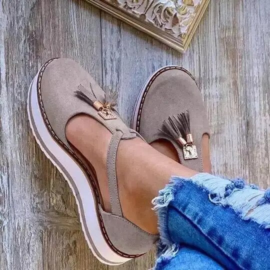 Vella - Quasten Plattform Ballerinas