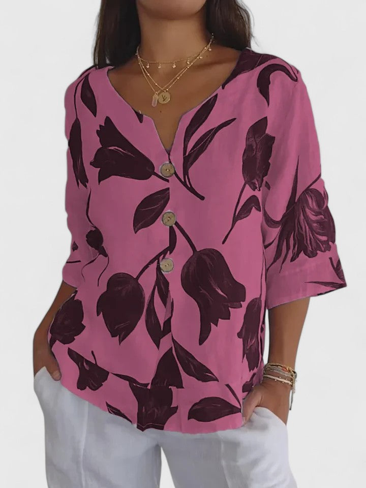 Laura | Bequeme V-Ausschnitt-Bluse