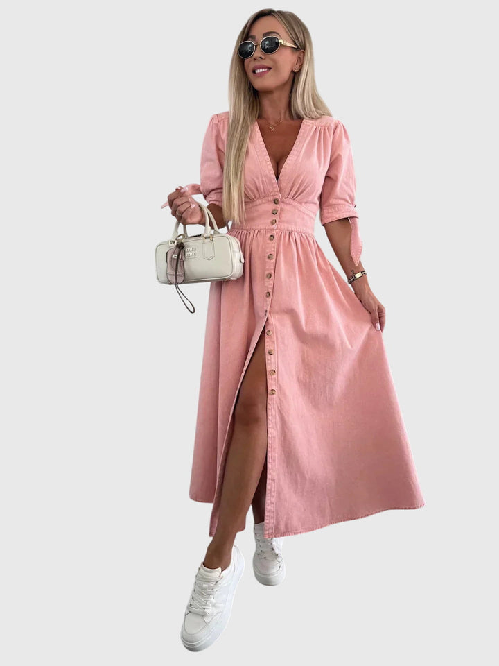 Sophia™ | Elegantes Denim-Kleid
