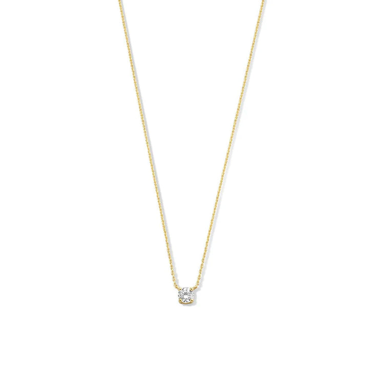 Ysavienna | Moissanit Stein Halskette 14k Gold