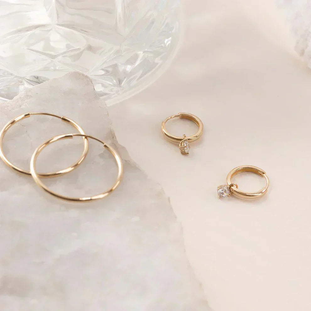 Amarissea | Mondstrahlstein Creolen 14k Gold