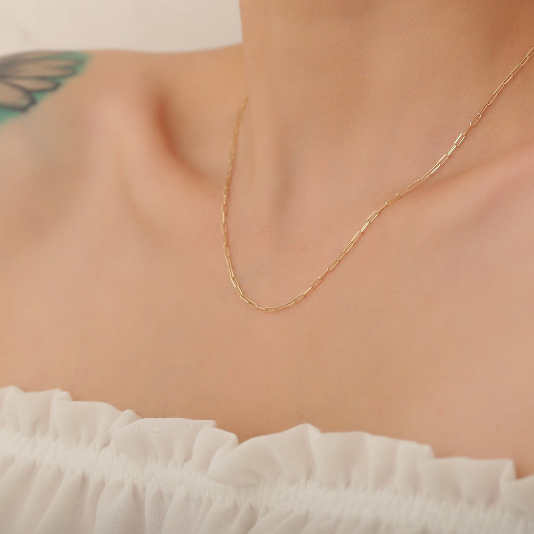 Tiaralynn | Kleine Papier Halskette 18K Gold