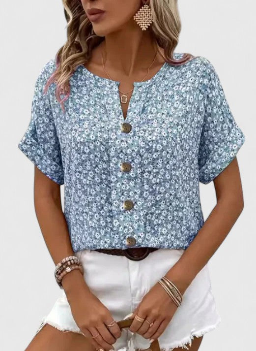 Sabine - Elegantes Floral Sommer Top