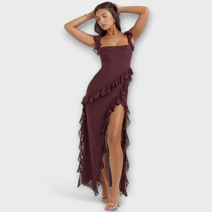 Lara - Stilvolles Maxikleid mit Schlitz