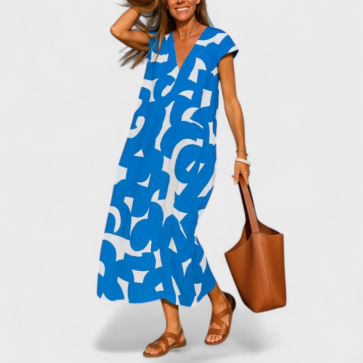 Valery™ | Fließendes V-Ausschnitt-Kleid