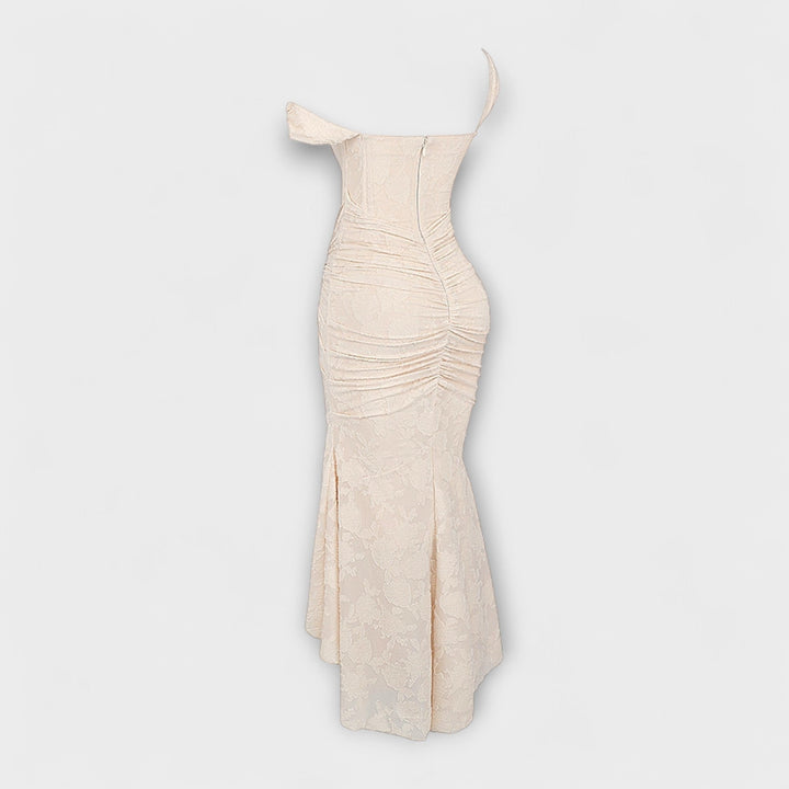 Renske - Langes Kleid mit Eleganten und Raffinierten Korsett
