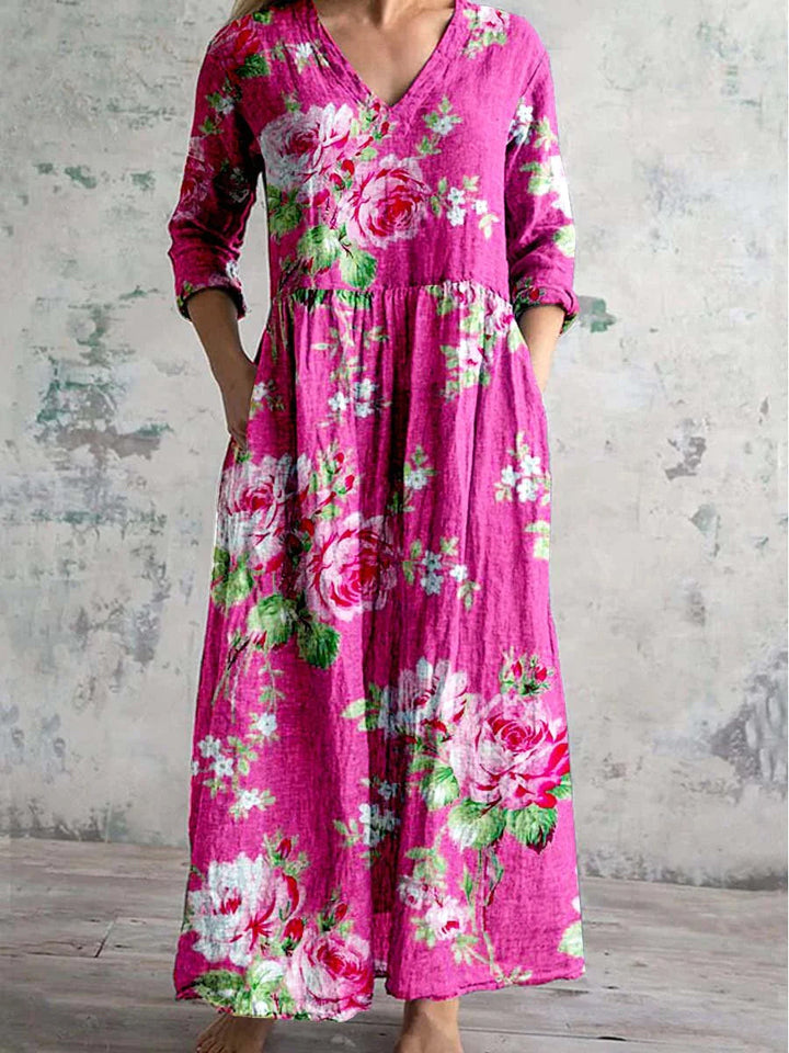 Rosaline - Kühne Blumenkleid