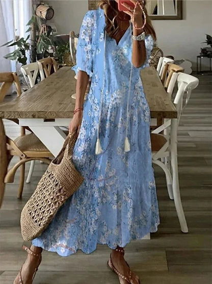 Dianna - Boho Bauchbedeckendes Kleid