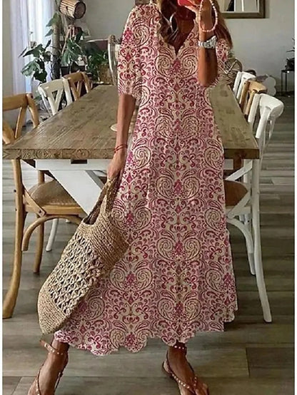 Dianna - Boho Bauchbedeckendes Kleid